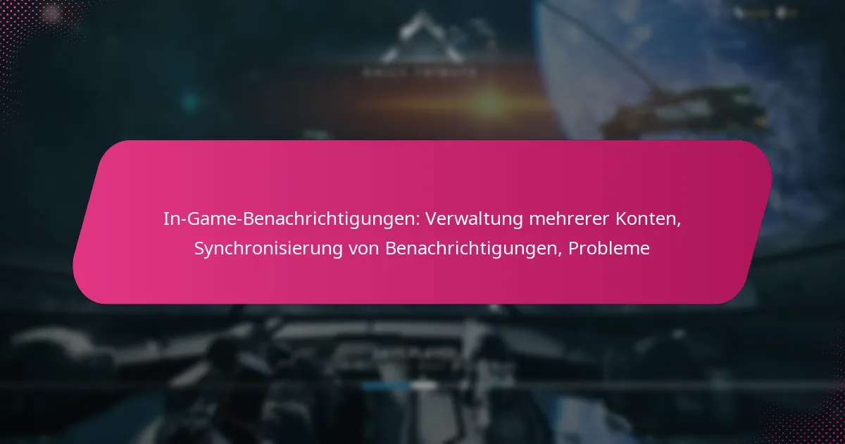 In-Game-Benachrichtigungen: Verwaltung mehrerer Konten, Synchronisierung von Benachrichtigungen, Probleme