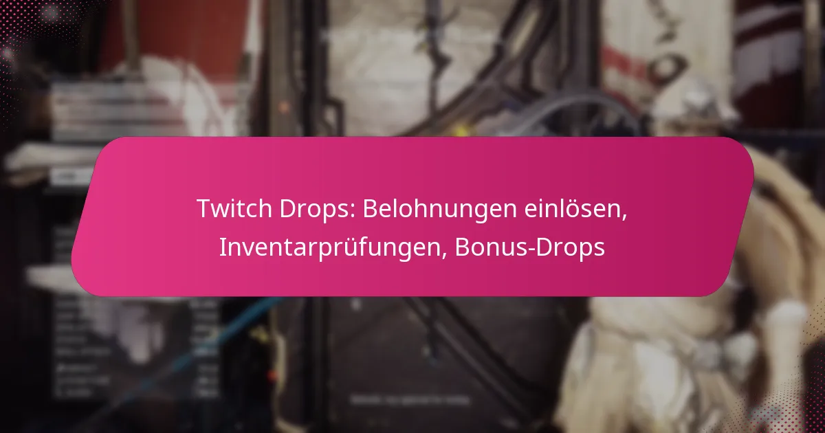 Twitch Drops: Belohnungen einlösen, Inventarprüfungen, Bonus-Drops