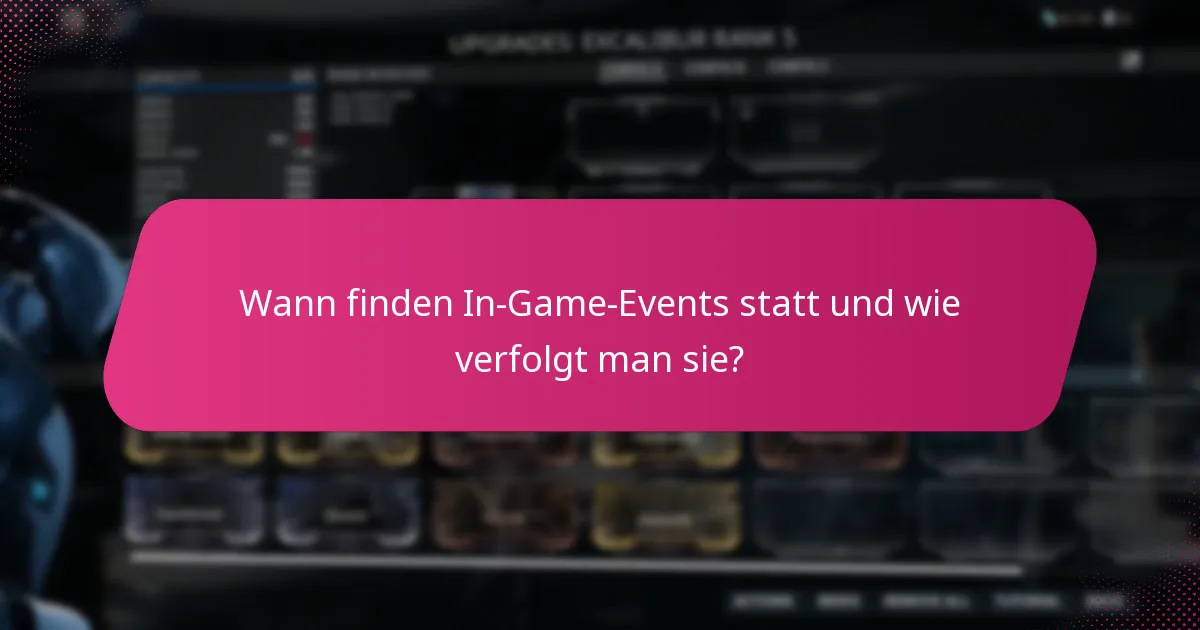 Wann finden In-Game-Events statt und wie verfolgt man sie?